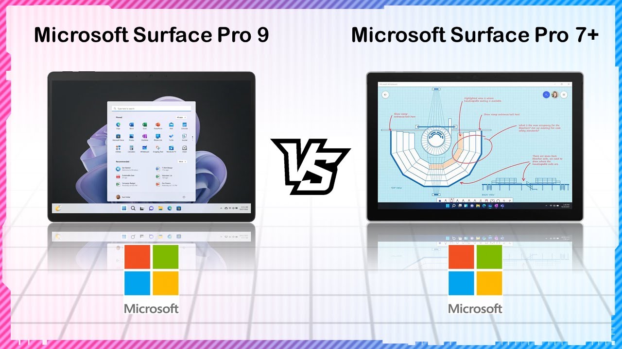 Microsoft Surface Pro 9 vs Pro 7 Plus